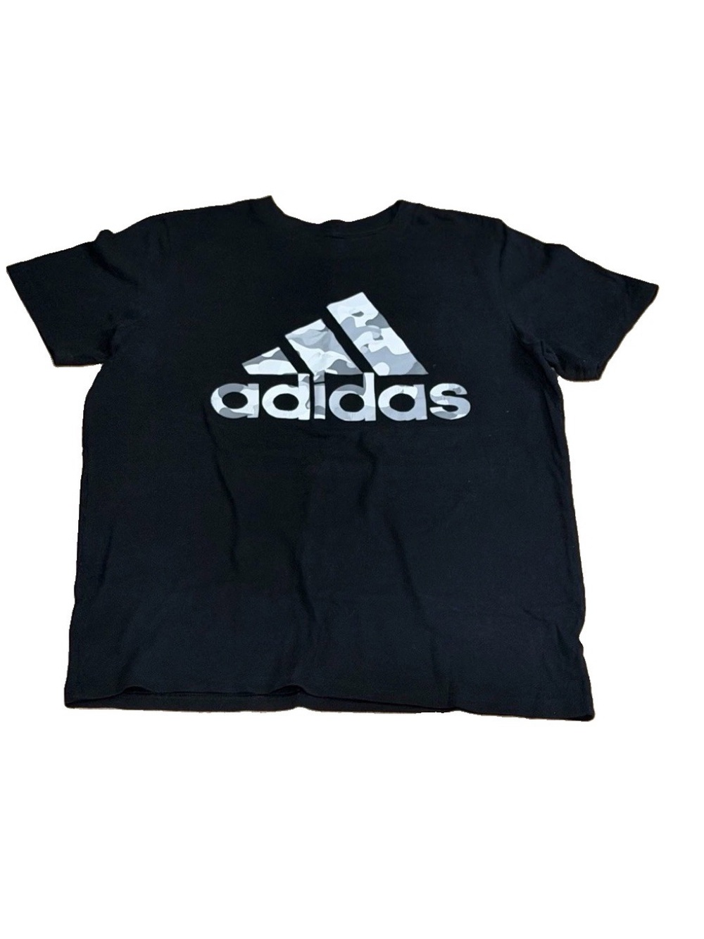 adidas Black Tee with Gray Camo Logo